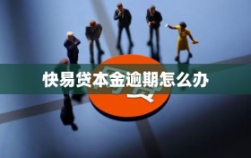 快易贷本金逾期怎么办