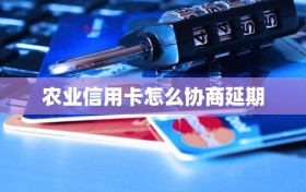 农业信用卡怎么协商延期