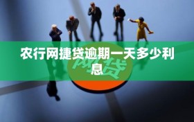 农行网捷贷逾期一天多少利息