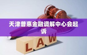 天津普惠金融调解中心会起诉