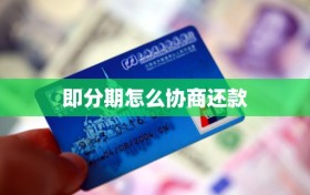 即分期怎么协商还款