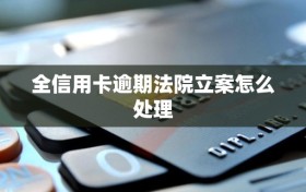 全信用卡逾期法院立案怎么处理