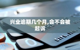 兴业逾期几个月,会不会被起诉