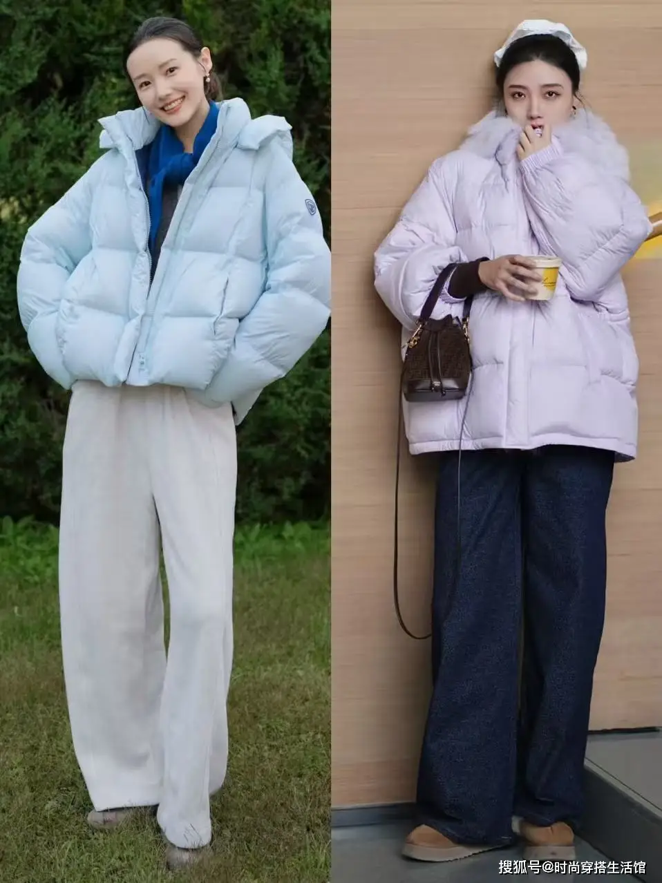 _穿黑白富贵灰色羽绒服的女生_穿黑白富贵灰色羽绒服显白吗