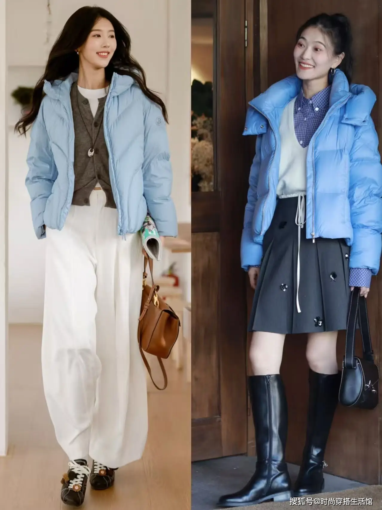 穿黑白富贵灰色羽绒服的女生__穿黑白富贵灰色羽绒服显白吗