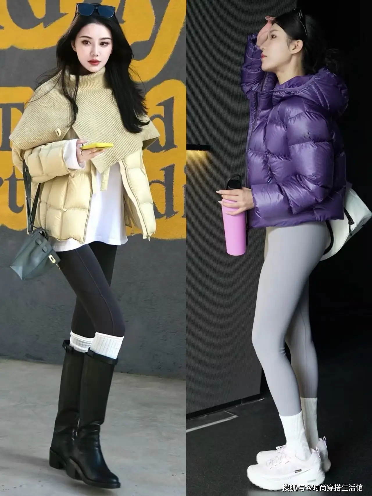 穿黑白富贵灰色羽绒服显白吗_穿黑白富贵灰色羽绒服的女生_