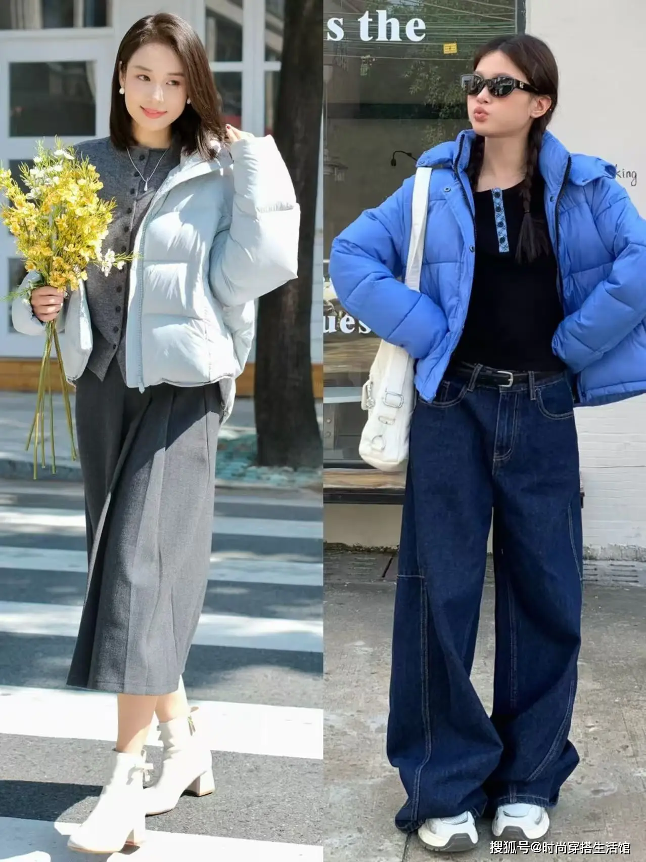 穿黑白富贵灰色羽绒服显白吗__穿黑白富贵灰色羽绒服的女生