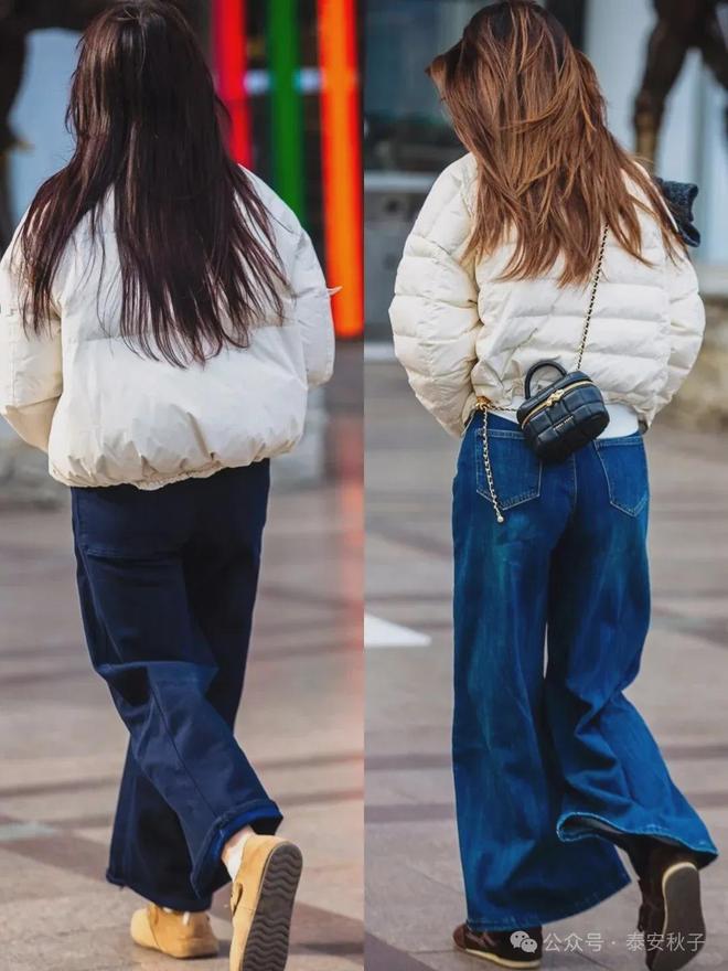 牛仔羽绒裤好穿吗_羽绒服牛仔裤穿搭_