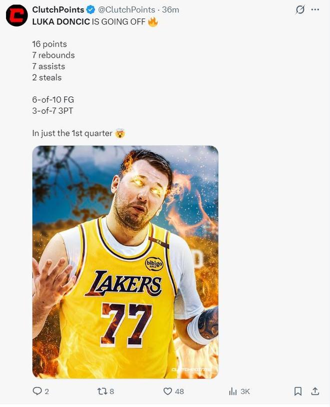 新时代得分王诞生！东契奇37+三双刷7纪录怒吼释放湖蜜：全球最强__新时代得分王诞生！东契奇37+三双刷7纪录怒吼释放湖蜜：全球最强