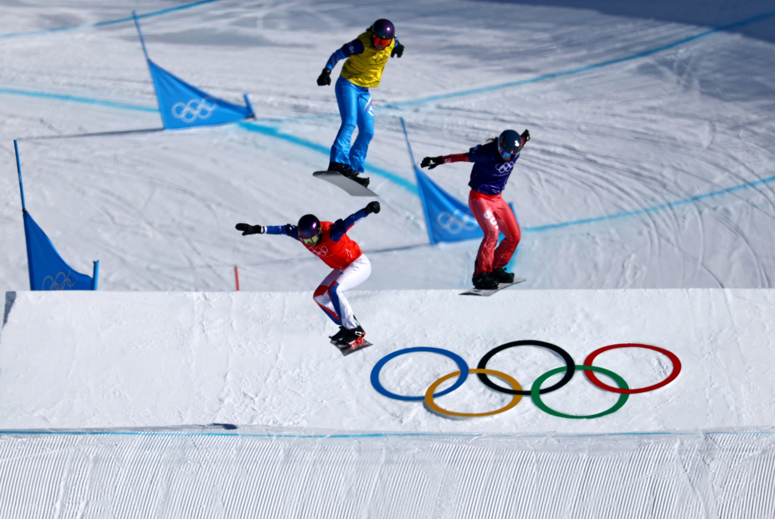 单板滑雪混合障碍追逐赛现场