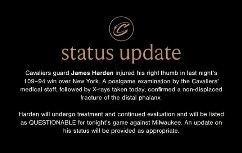 哈登90度骨折__哈登g1受伤