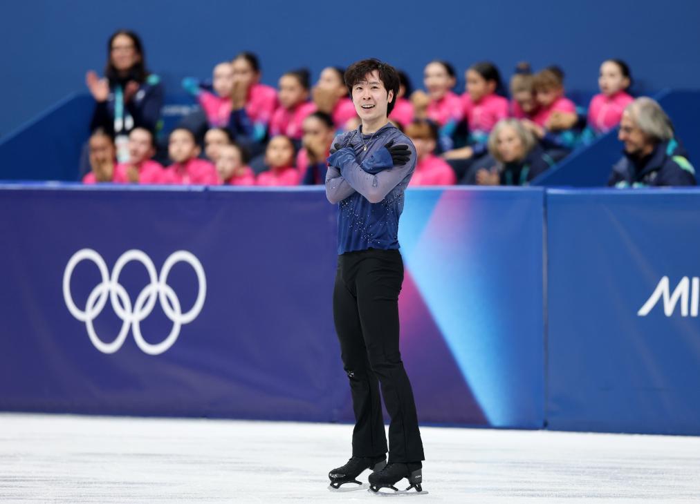 2月13日，金博洋在比赛中。新华社记者 李明 摄